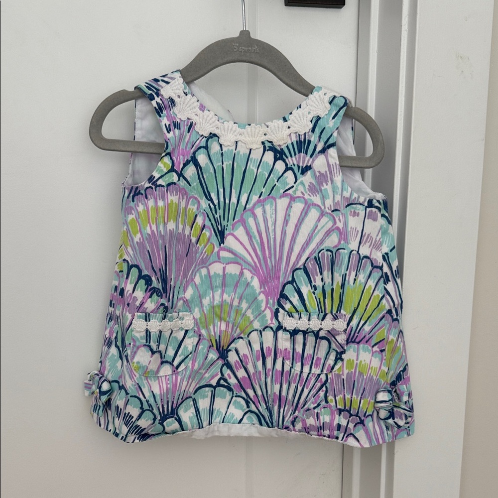 Lilly Pulitzer Kids Shell Print Top - Blue, Purple, Green